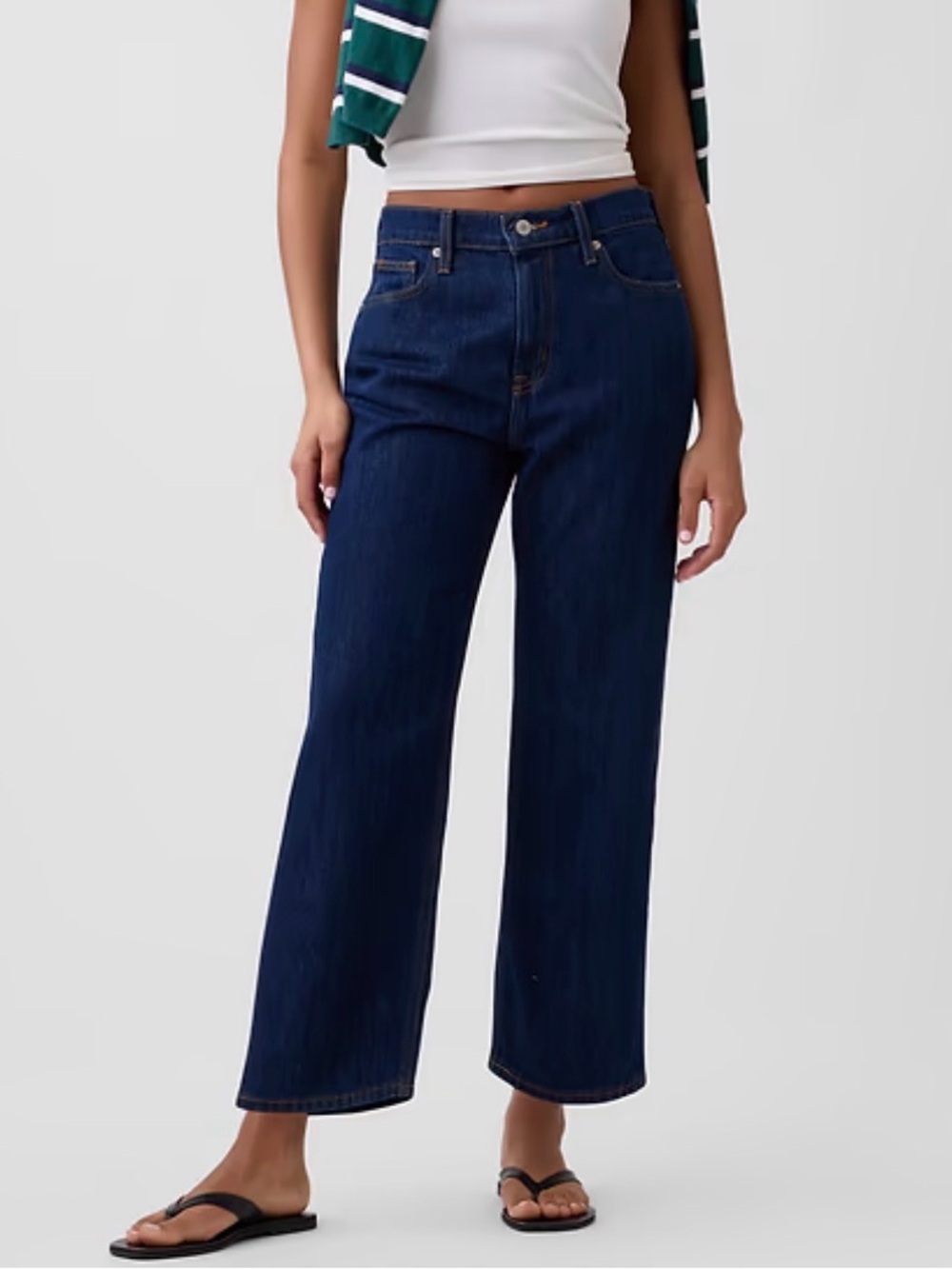 GAP Wide-Leg Dark Blue High-Rise Jeans
